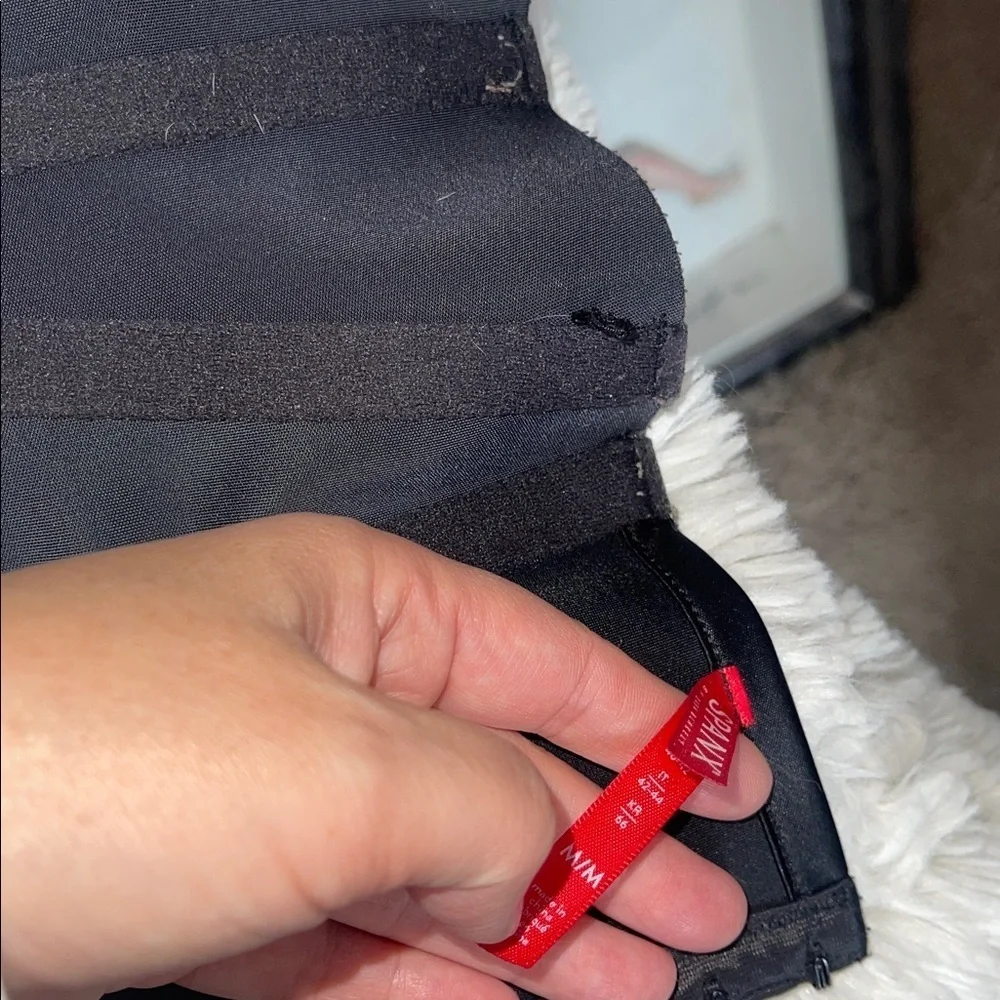 SPANX Black Waist Trainer with Red Tag there are 4 but all got some  issues
